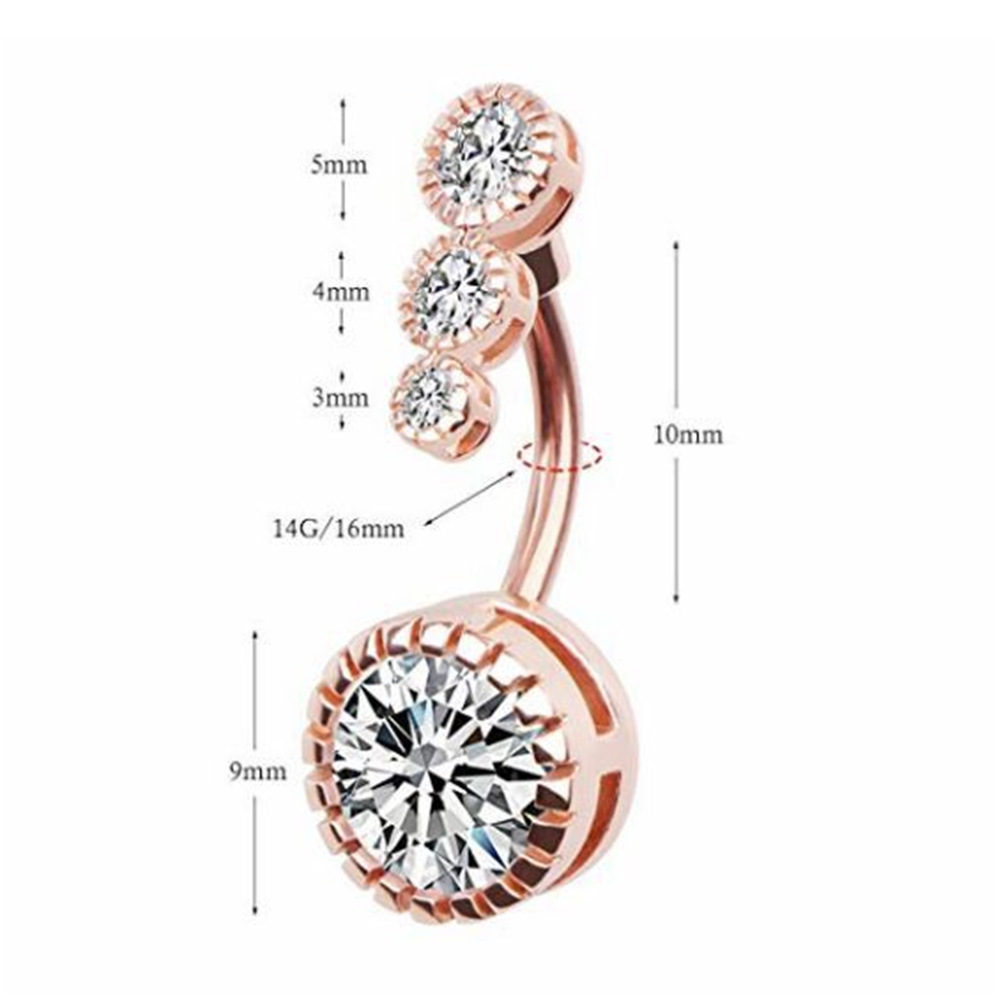 Belly button piercing, zirconium, (Cross-border trading), wholesale
