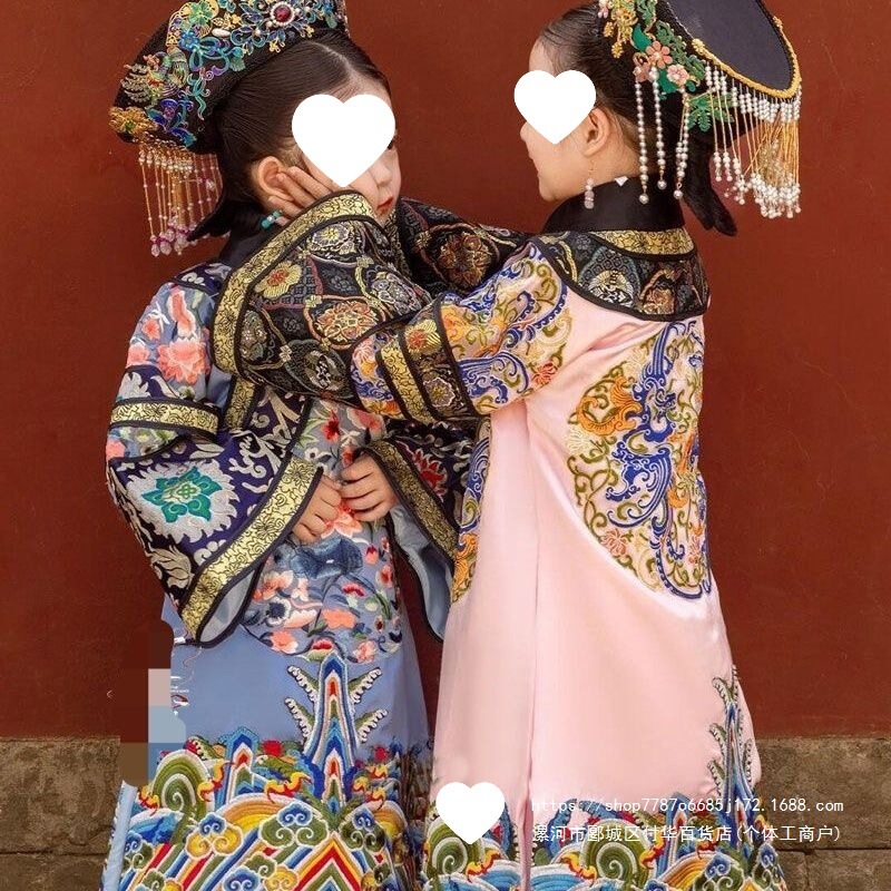 Manchu Clothing for Girls, Hanfu 2026 Autumn and Winter New Style, Girls' Palace Princess Outfit for Travel Photography, Qing Dynasty Empress, Halloween Manchu Clothing for Girls, Hanfu 2026 Autumn and Winter New Style, Girls' Palace Princess Outfit for Travel Photography, Qing Dynasty Empress, Halloween