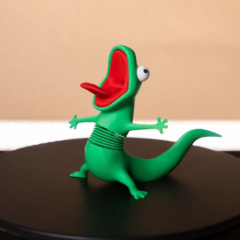 Adorno de Lagarto 3D de PLA Descompresivo para Escritorio