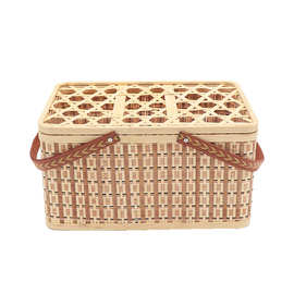 鸡蛋粽子竹篮子手工编织手提小竹篮礼盒土特产包装盒竹编可定批发