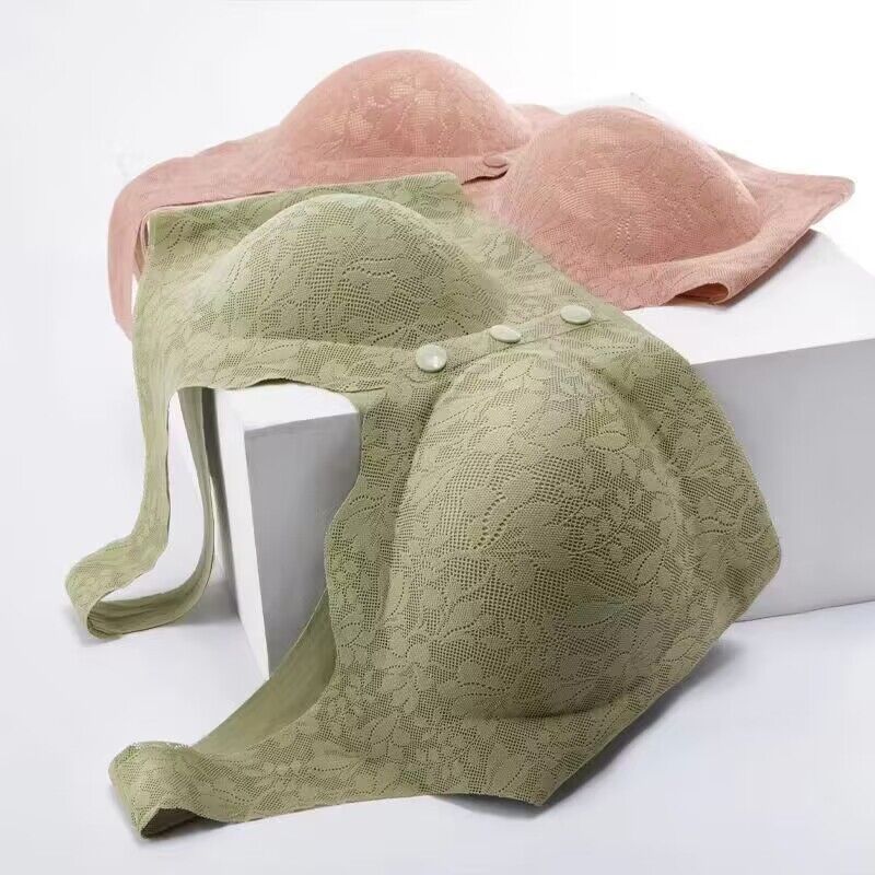 중년 및 노인 어머니를위한 연령 프리 조끼 처짐 방지 Paramax 프론트 버클 플러스 사이즈 얇은 브래지어 여름