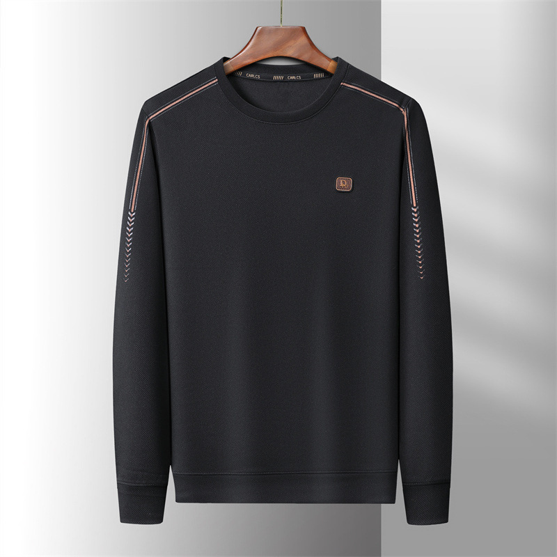 Round Neck Sweatshirt Men's T-Shirt Long-Sleeved Spring & Fall Pure Color Casual Middle-Aged and Elderly Dad Pullover Bottoming Shirt Dropshipping Round Neck Sweatshirt Men's T-Shirt Long-Sleeved Spring & Fall Pure Color Casual Middle-Aged and Elderly Dad Pullover Bottoming Shirt Dropshipping