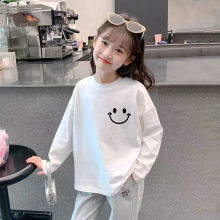 儿童100%纯棉长袖2024春秋新款洋气打底衫T恤女童装透气上衣