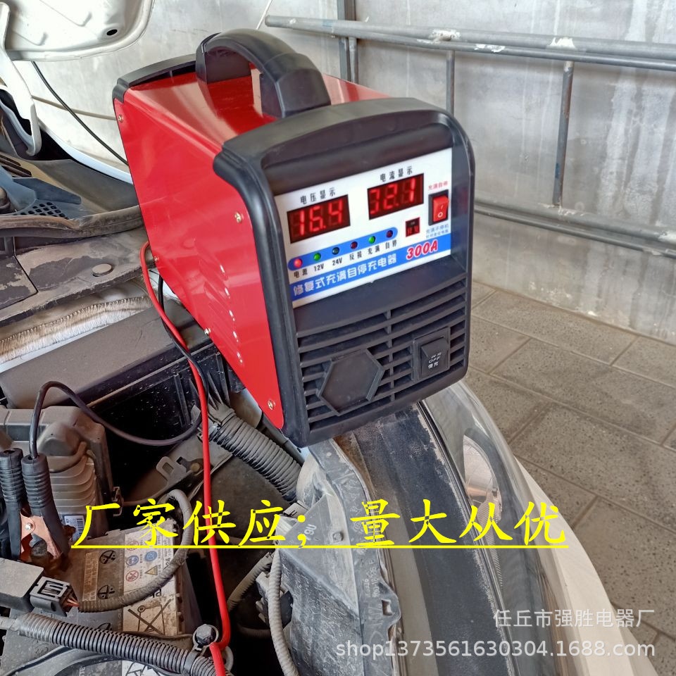 厂家供应12V24V自动转换汽车摩托车货车叉车蓄电池电瓶智能充电机