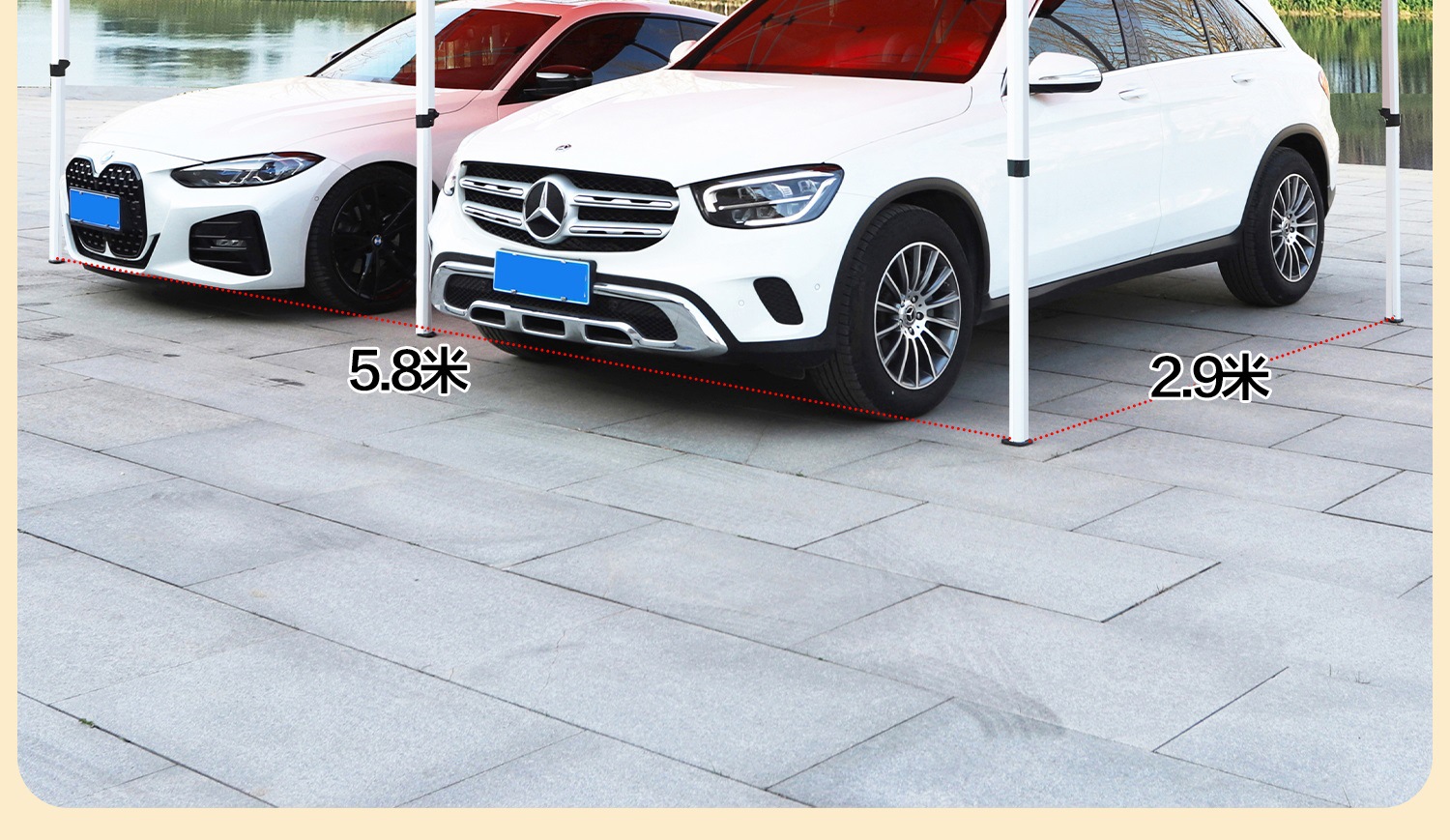Four-Legged Rainproof Tent, Four-Corner Foldableing Awning, Outdoor Sun Umbrella, Retractable Transparent Canopy for Stall Use