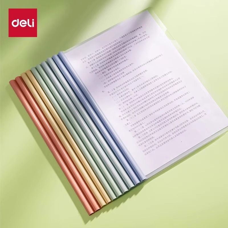 델리 풀로드 클립 물방울 모양 A4 투명 폴더 풀로드 클립 두꺼운 폴더 파일 폴더 도매 보고서