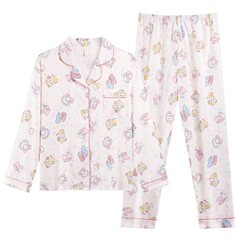 ソースファクトリー Yunduo 綿パジャマ女性の長袖ズボンカーディガン秋の学生ホーム服スーツインターネット有名人のライブブロードキャスト