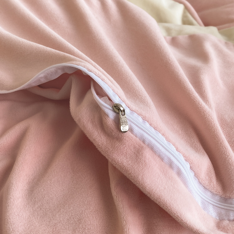 Sopa de edredón de leche, cubierta de edredón de una sola pieza, cubierta de edredón de cristal de tres piezas, cubierta de edredón de una sola pieza, ropa de cama de cuatro piezas