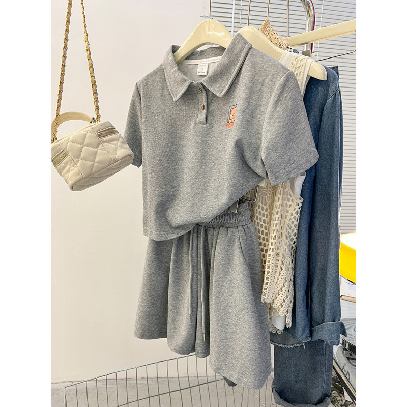 Salt Fried Street Sports suit Women's Summer 2025 New Loose Western Style Age-reducing Small Casual Shorts Two-piece Set