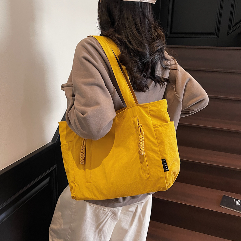 新しいショルダーバッグキャンバスバッグ女性の大容量ショルダーバッグ2025新入生多用途トートバッグハンドバッグ|undefined