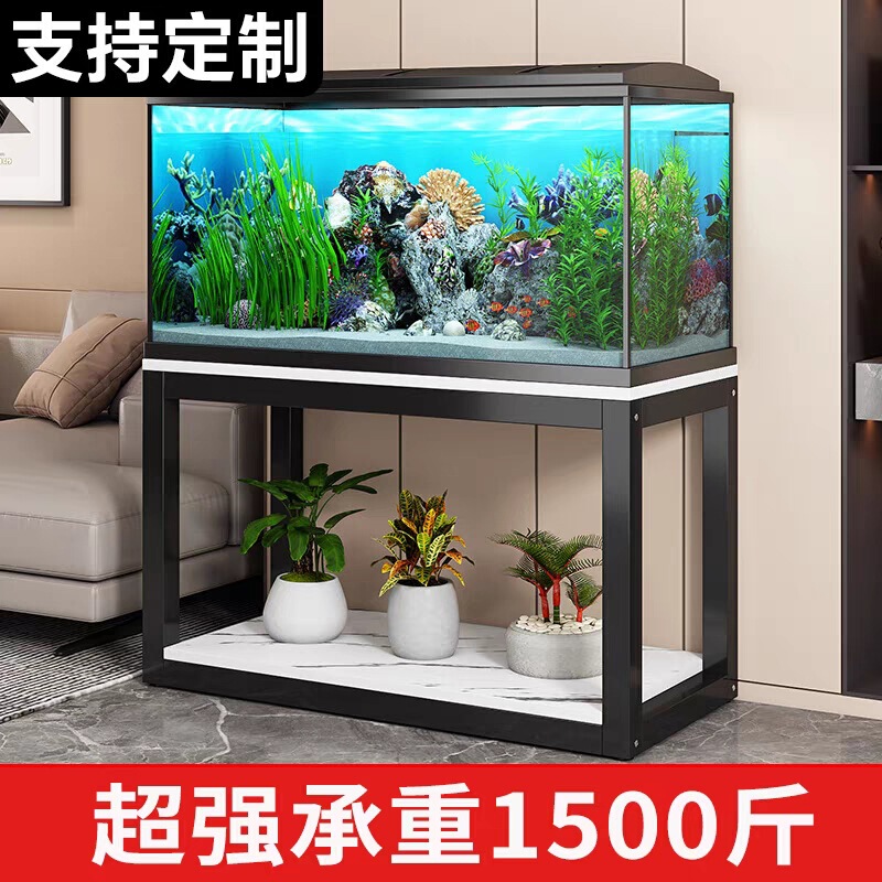 Fish Tank Rack Steel Wood Base Cabinet Living Room Metal Shelf Wrought Iron Storage Rack Storage Rack Fish Tank Table Base Base