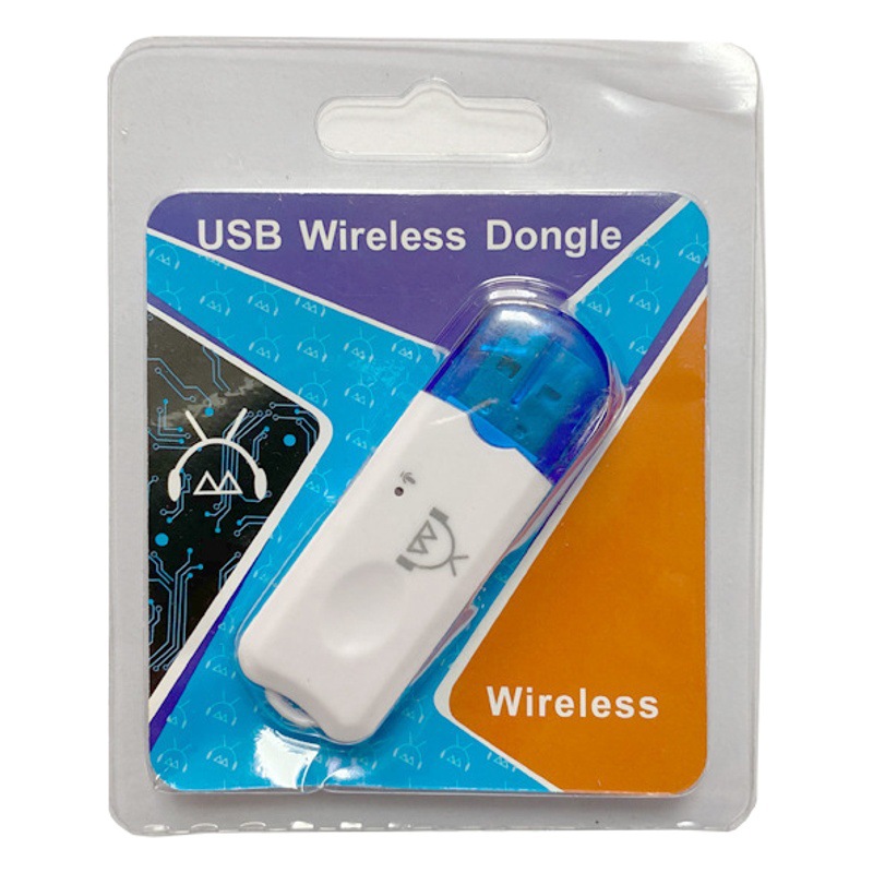 Receptor Bluetooth USB, Adaptador Inalámbrico de Audio para Auto, Altavoz USB, Receptor Bluetooth 5.0 con Diseño de Gorro Azul