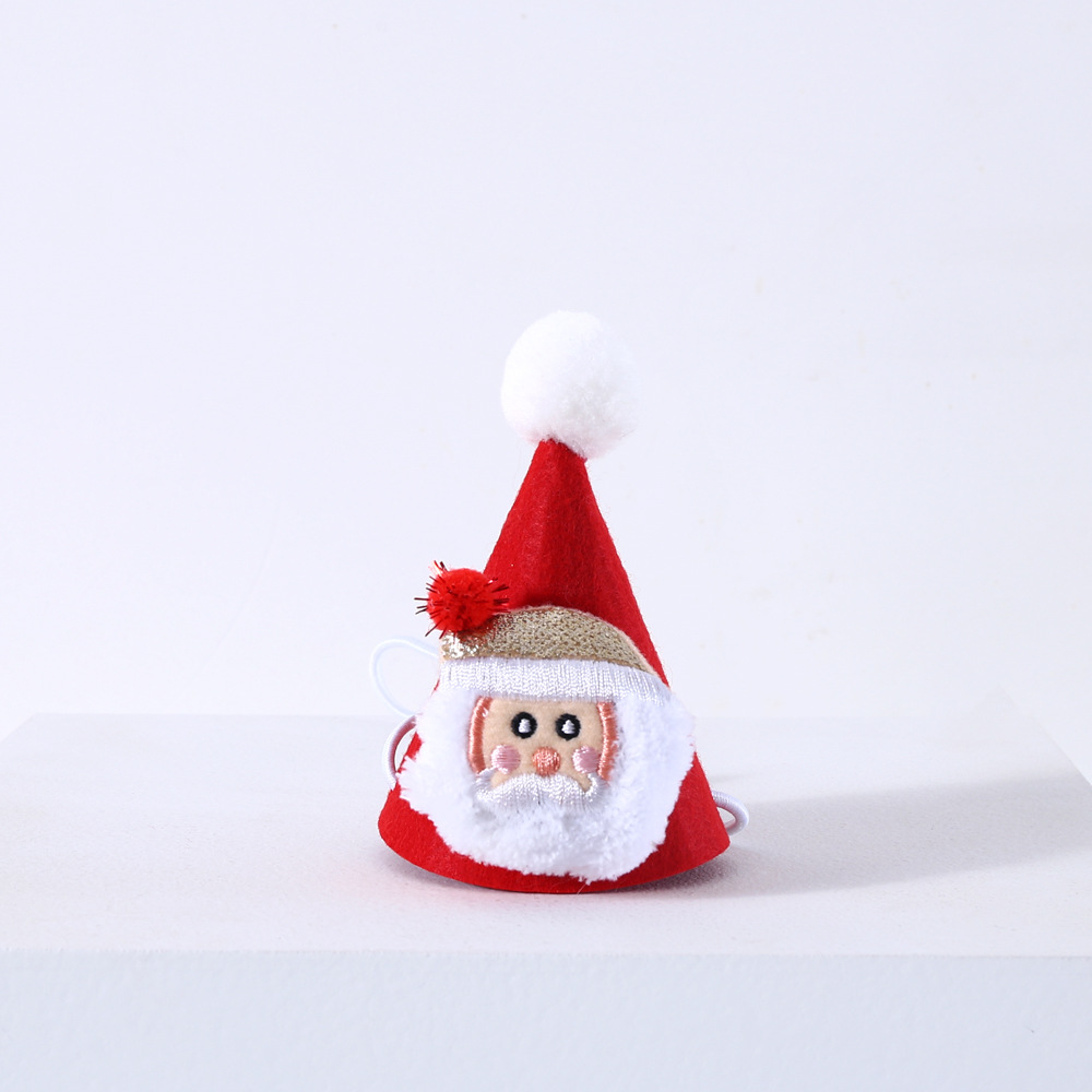 Mascota gato peluche perro cumpleaños sombrero bola tridimensional sombrero felpa muñeca de dibujos animados Navidad señaló sombrero tocado