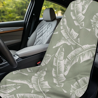 Universal seat cover Amazon, with a palm leaf print, suitable