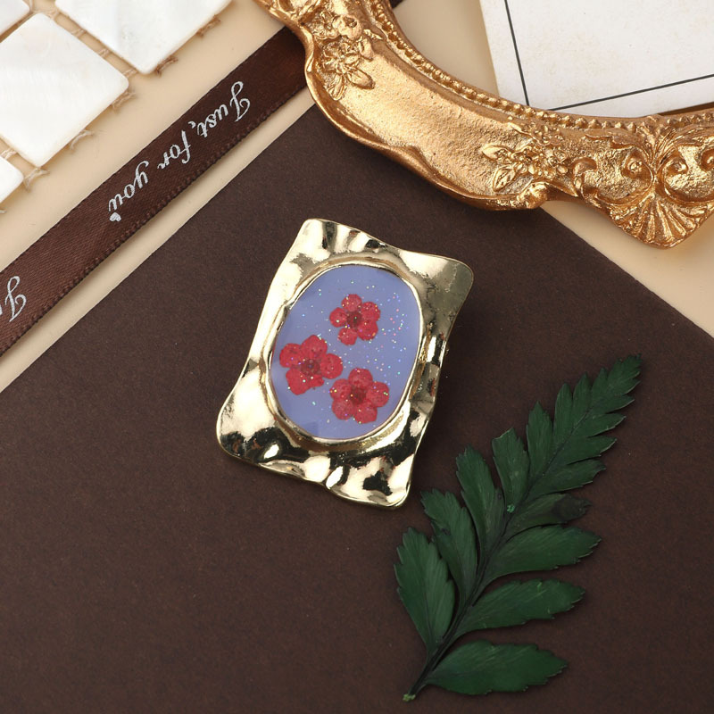 Retro Baroque Classic Pearl Oil Drop Brooch Men's and Women's Fashion Enamel Round Badge Palace Retro Pin Ready in Stock