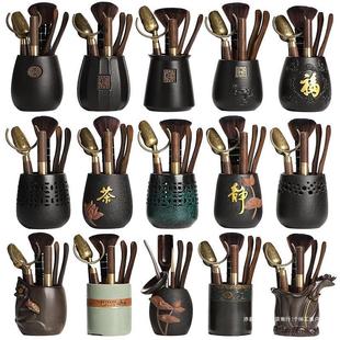 Free Shipping Tea Ceremony Six Gentlemen Combination Complete Set Kung Fu Tea Set Spare Parts Bamboo Tea Tea Clip Tweezers Solid Wood