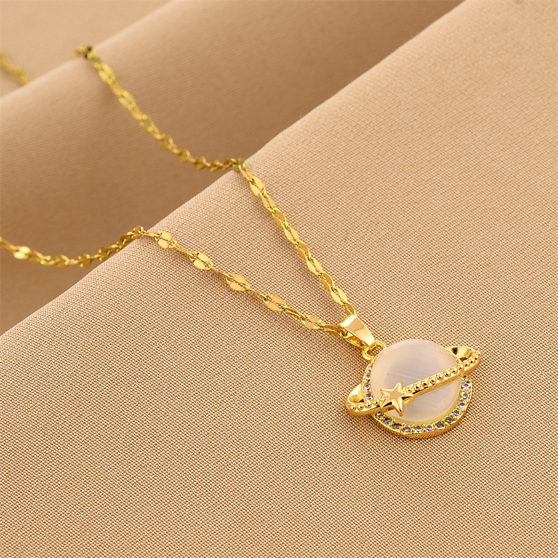 Collar de acero de titanio nuevo transfronterizo, joyería femenina, personalidad de moda, venta caliente simple, joyería de cadena de clavícula femenina, collar creativo image 97