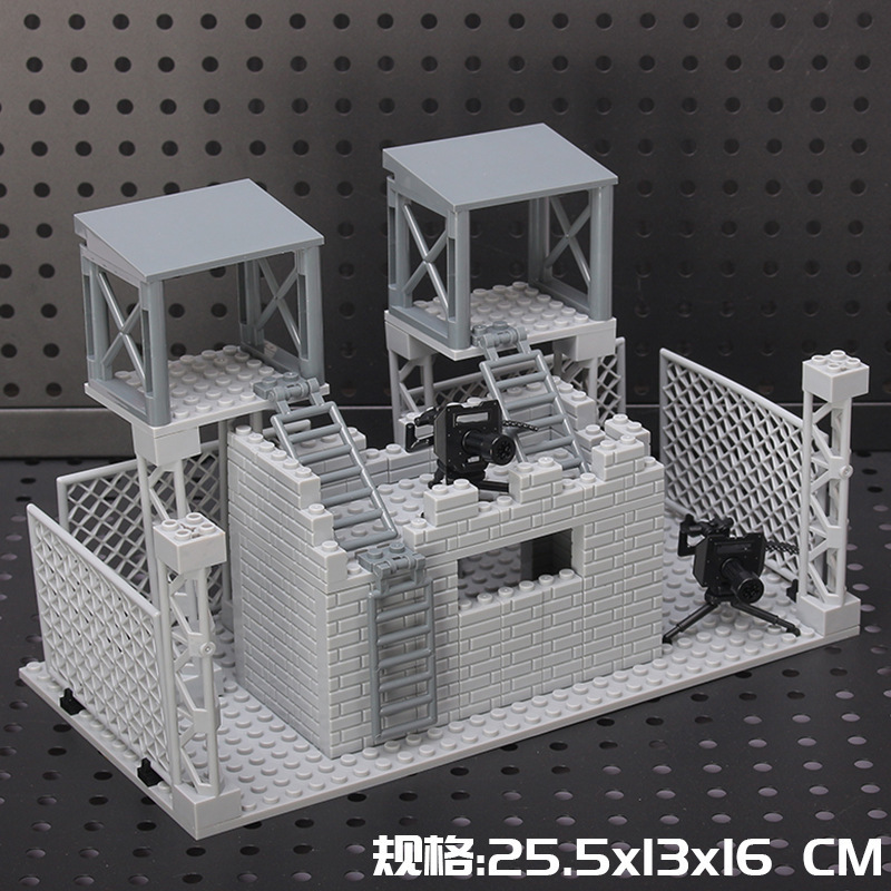 国境を越えたホットセール MOC 軍事基地監視塔シーンビルディングブロック特殊部隊フィギュア DIY 組み立て教育玩具|undefined