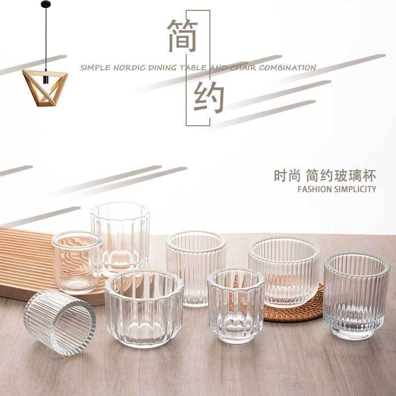 厚底自制香薰玻璃烛台卧室烛台香氛摆件厂家批发透明玻璃蜡烛杯子|undefined