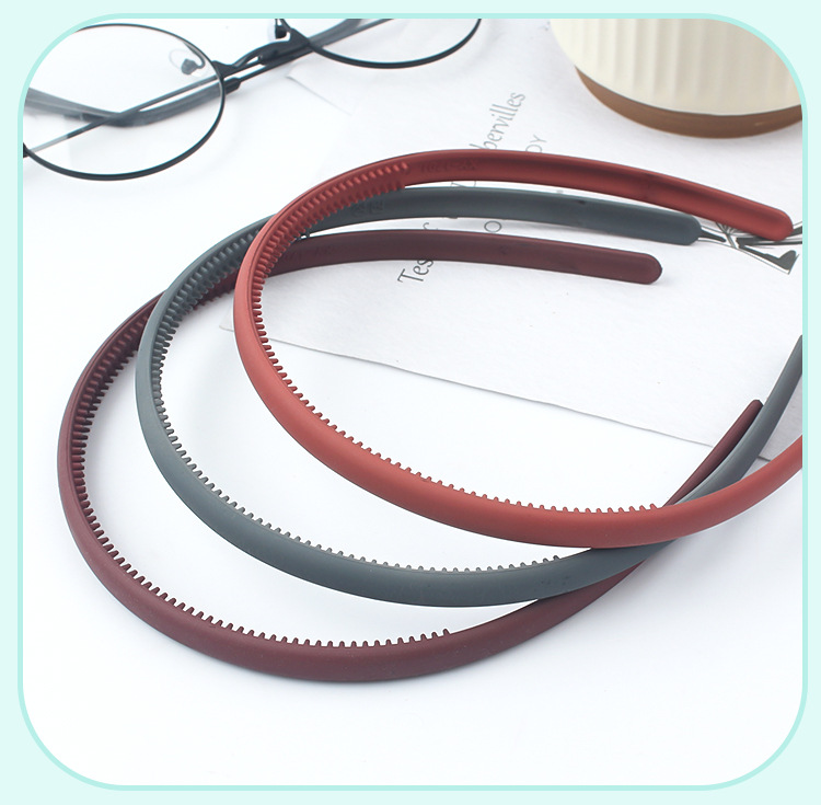 Simple Style Solid Color Resin Stoving Varnish Hair Band 1 Piece display picture 4