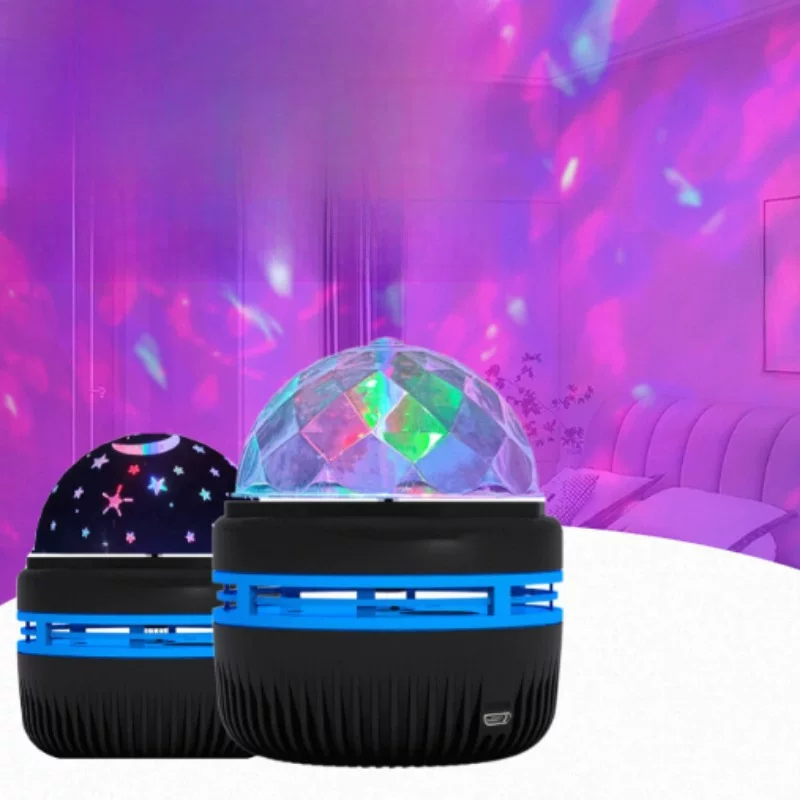 Atmospheric revolving light with projector, lights, underwater table lamp, night light