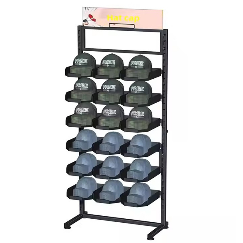 Soporte Exhibidor de Sombreros de Metal, Perchero para Tiendas y Almacenamiento
