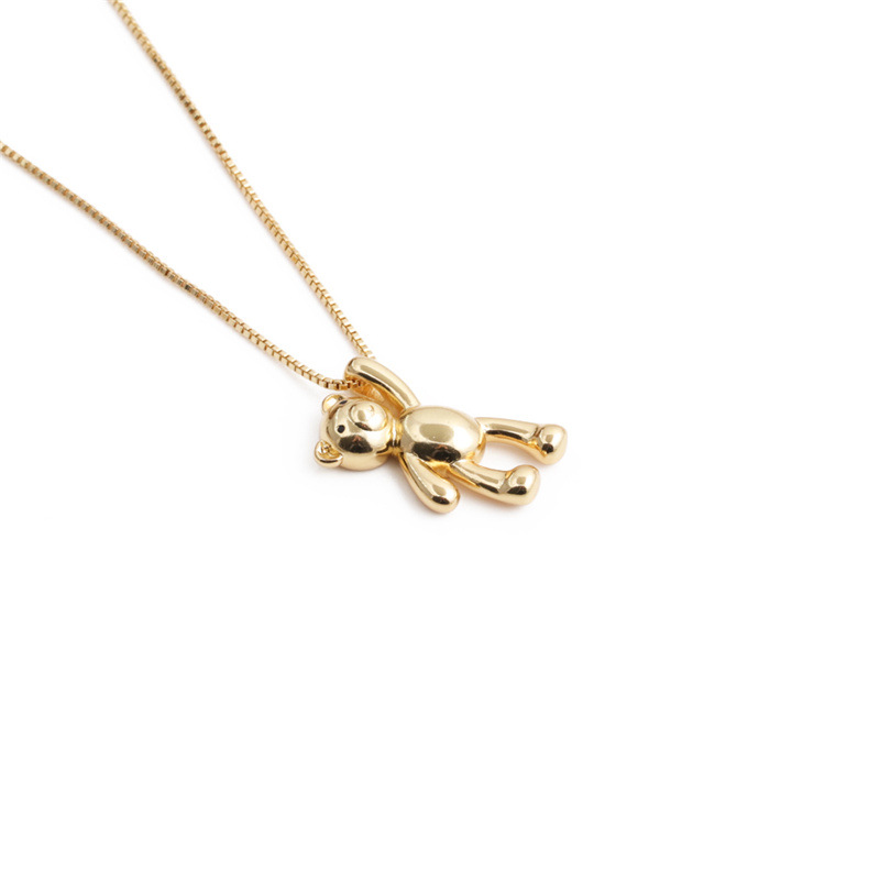 New Fashion Simple Cute Bear Pendant Necklace