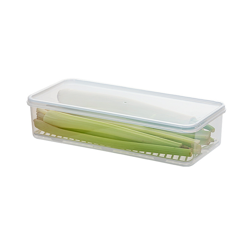 Refrigerator Storage Box with Lid, Rectangular Refrigerator Storage Box, Food-Grade Food Refrigerator Storage Box