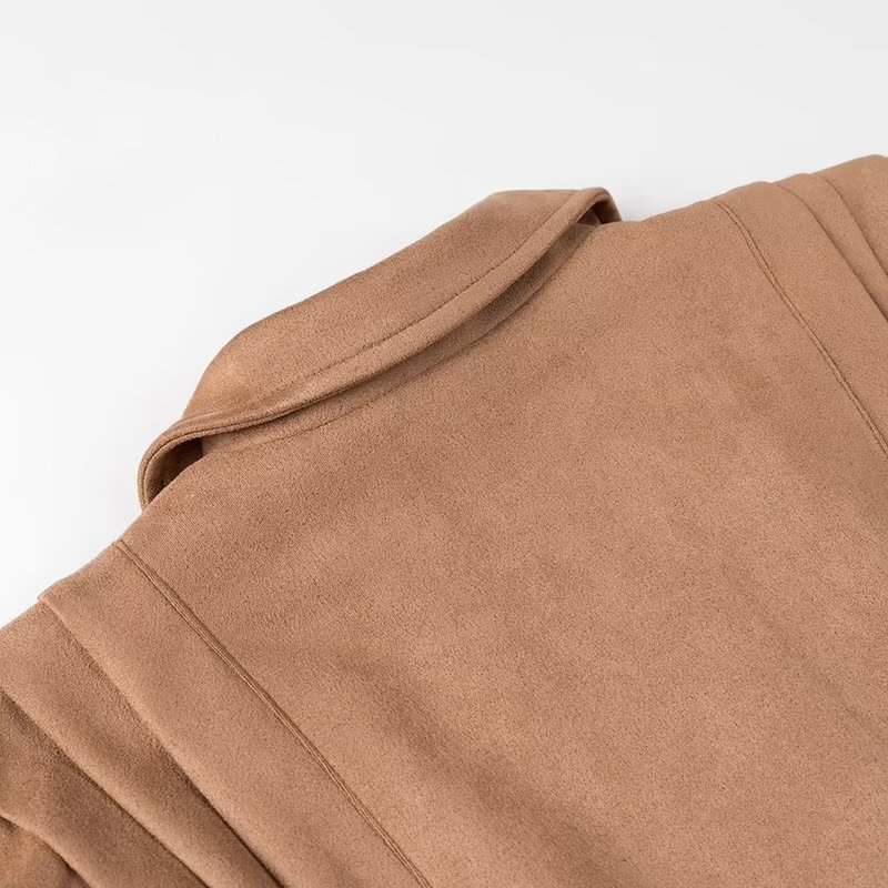 Women's 2024 Autumn/Winter New Street Fashion Waist Strap Jacket Coat_voghion.com