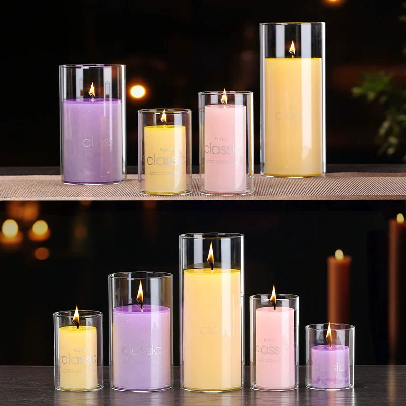 Трансграничный взрыв с высоким содержанием боросиликса чашка для свечей пустая чашка малая свадебная чашка для ресторана ароматерапии прозрачная прямая стеклянная чашка для свечей