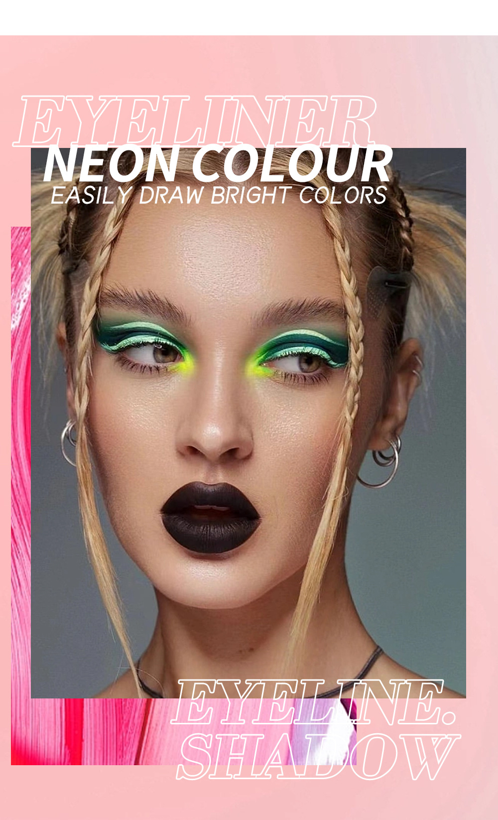 julystar Southeast Asia Foreign Trade Cool Black Eyeliner Liquid Pen Cross-border Europe and America Waterproof Colored Eyeliner Pen Set Wholesale Item Picture