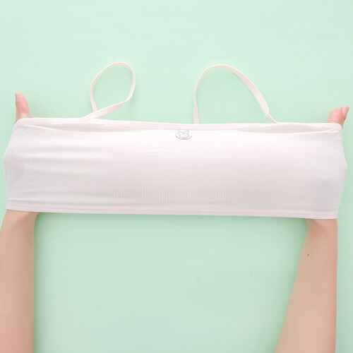 Underwear for Girls, Students in Development Phase, Junior High and High School Students, Wire-Free Bra for Girls, Girls' Straps, Large Child Small Backless Undergarment