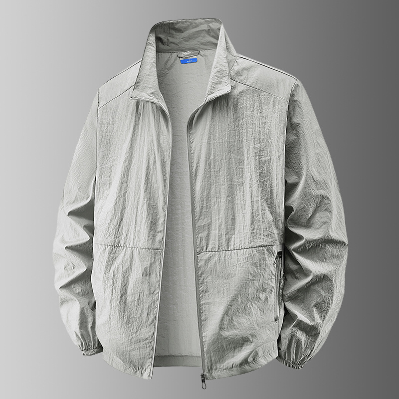 2025 Sun Protection Clothing Men's Summer Jacket Thin Skin Light Breathable Anti-Uv Fishing Ice Silk Men's Sun Protection Clothing