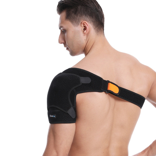 Sports strap shoulder pads, fitness anti-dislocation adjustable shoulder pads, shoulder protection single shoulder strain fixed shoulder pads