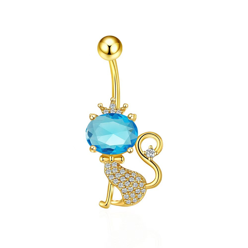 Bowknot Belly Button Ring, Gold Plated Copper Dangle Navel Jewelry for Women, Summer Fashion detail image 12
