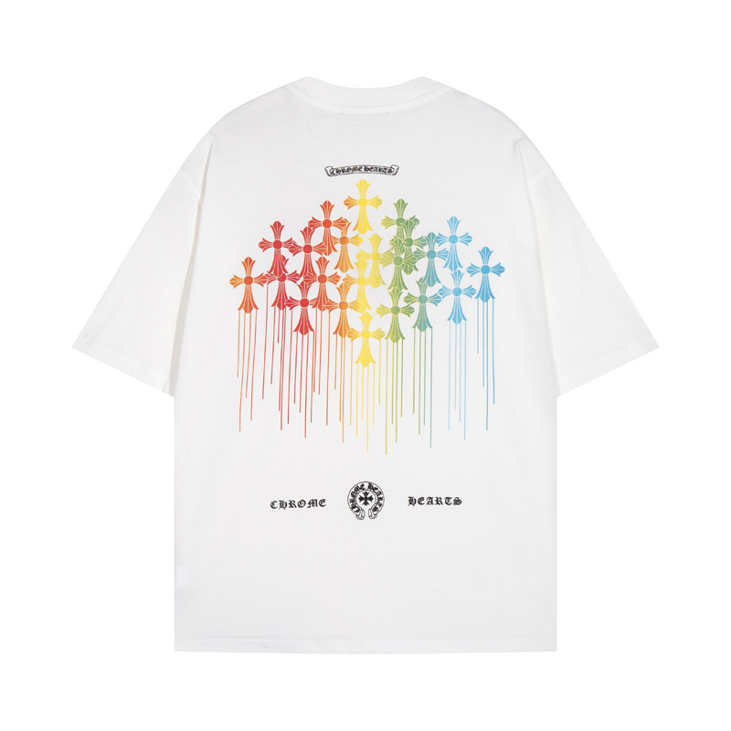 Chrome Heart 24 nuevo Crocodile de verano de moda europea y americana camiseta de manga corta para hombres y mujeres