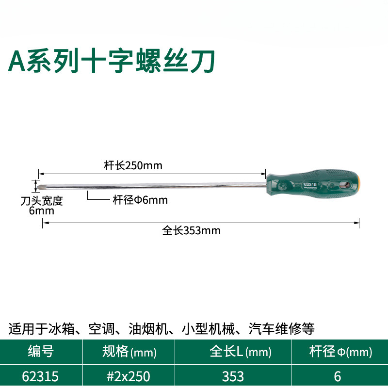 Destornillador de cabeza de rábano pequeño destornillador de ciruela de boca plana cruzada
