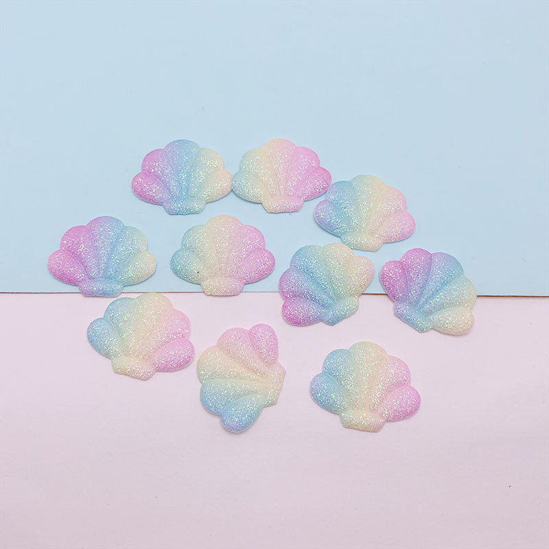 DIY accesorios de joyería para niños oro rosa colorido océano serie simulación Shell zapatos y sombreros bolsa de decoración de tarjetas de pastel