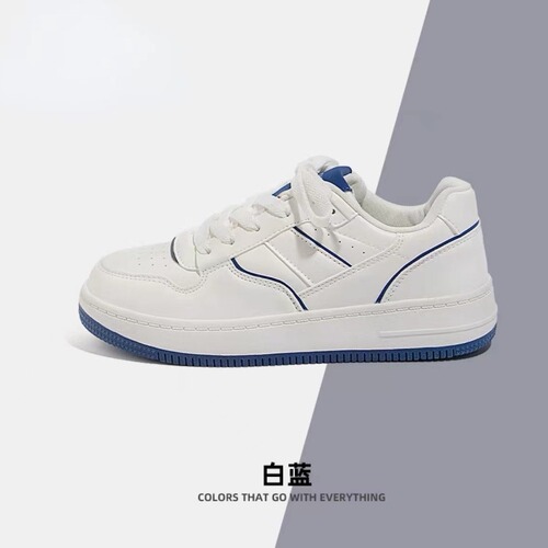 ZHUOYU Women's White Sneakers 2024 New Summer Simple Casual Thick-Heeled Korean Version INS Trendy Sports Platform Shoes