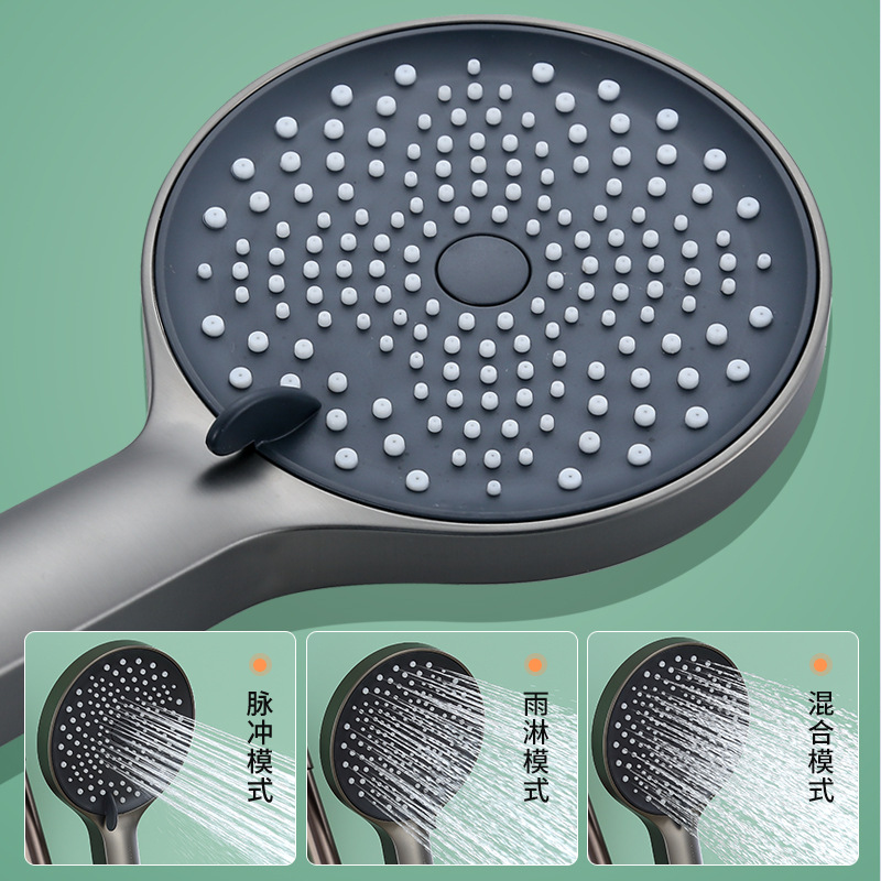 Pistola roja neta traje de ducha de cobre gris boquilla de refuerzo de cuatro velocidades baño pantalla digital almacenamiento baño pistola pulverizadora