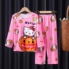 S double sleeve-pumpkin cat