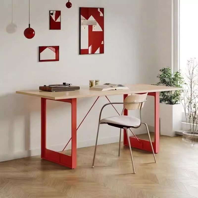 Antique Designer Workbench Rectangular Study Desk Log Dining Table Simple Office Negotiation Table