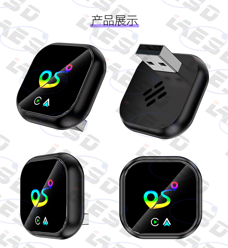 Cross-border wired to wireless carplay box Android Auto vehicle interconnection smart positioning carplay box