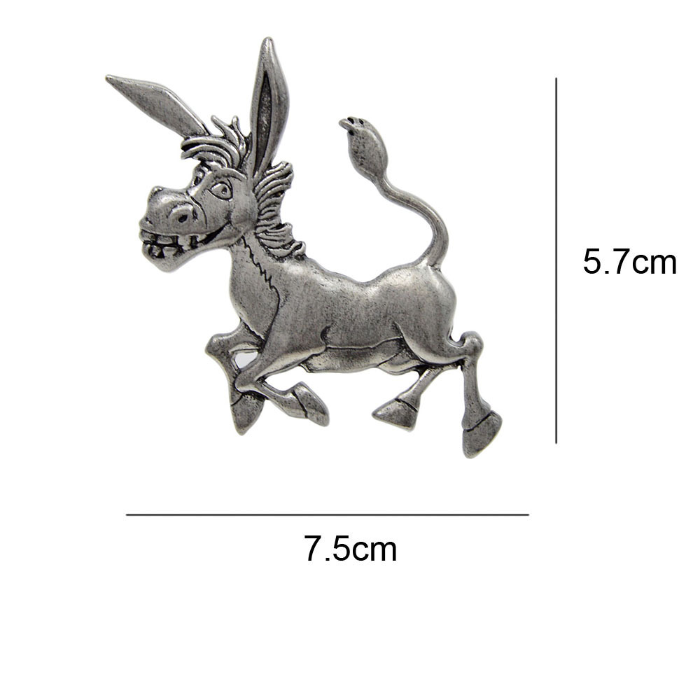 Retro Donkey Lapel Pin For Men Vintage Enamel Brooch Accessories_voghion.com