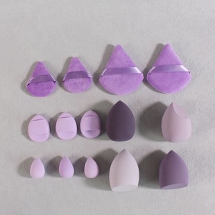 Cross-Border 14-Piece Set of Powder Puff Beauty Egg, Super Soft Sponge Powder Puff, Wet and Dry Makeup Egg, Delicate and Non-Eating Powder