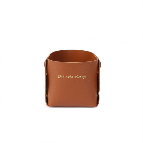 Gunus Nordic ins creative leather pen holder desktop cosmetics jewelry entrance key leather storage box