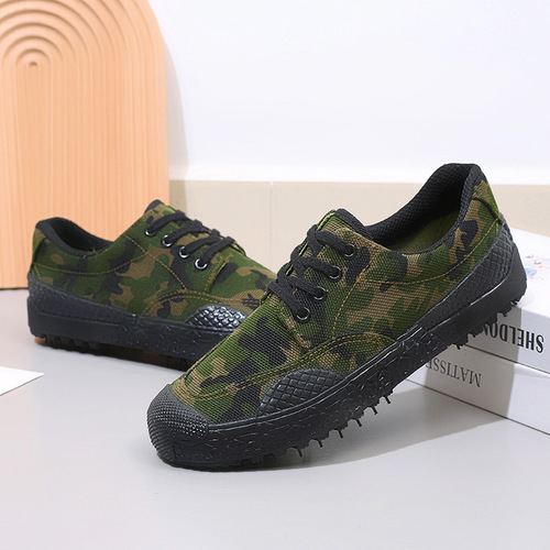 3520 double layer liberation shoes training shoes military training shoes special training shoes construction site farmland rubber shoes non-slip and wear-resistant