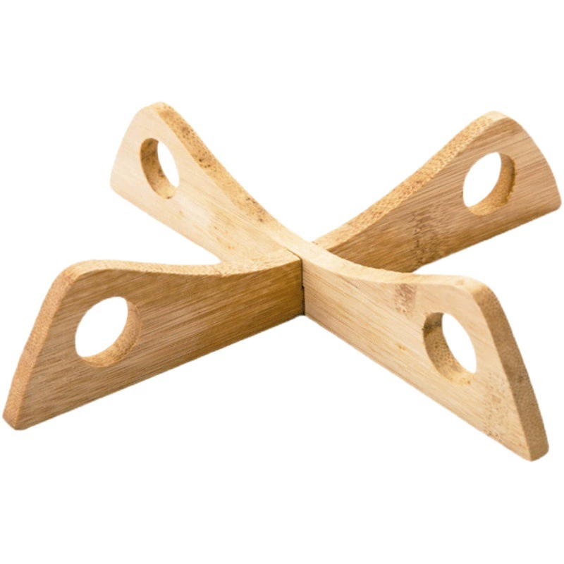 Бамбуковая подставка для кастрюль в форме креста, термоизоляционная подставка для посуды на обеденный стол, подставка для защиты от ожогов, подставка для мисок и тарелок, подставка для защиты от ожогов.