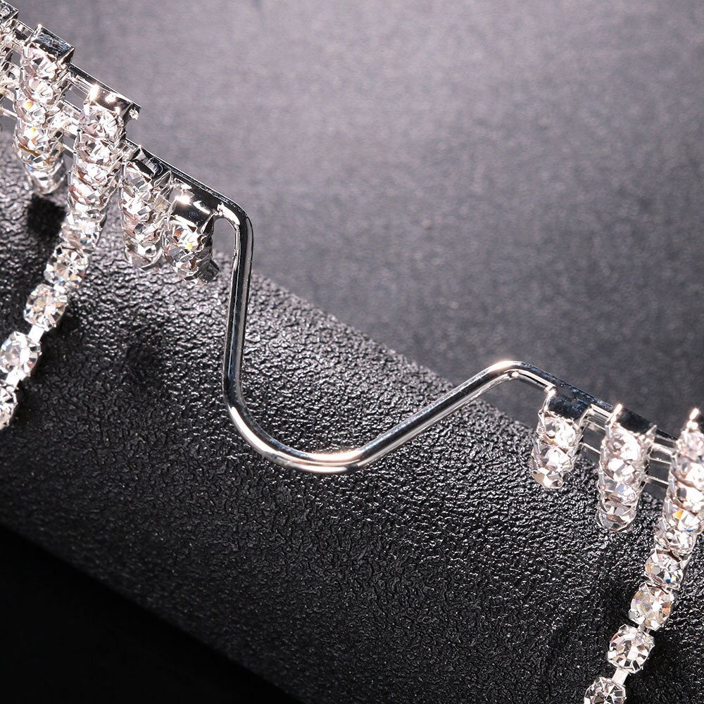 2023 nuevo rhinestone gafas marco personalidad europea y americana hip hop estilo borla cara joyería danza accesorios cadena