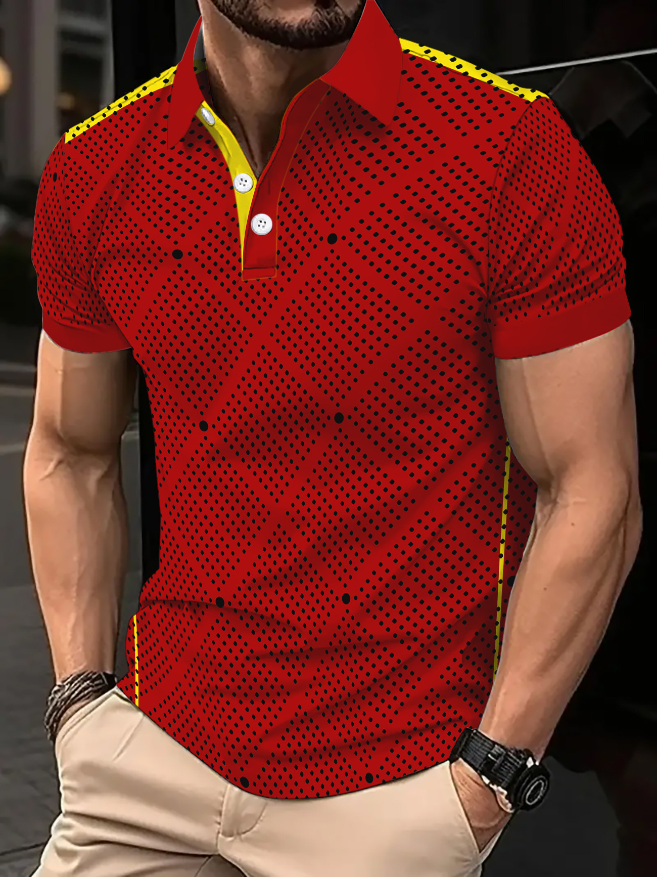 Las europeas y americanas transfronterizas 2025 venta rápida de verano Amazon POLO camisa de polo deportivo de moda para hombres con botones